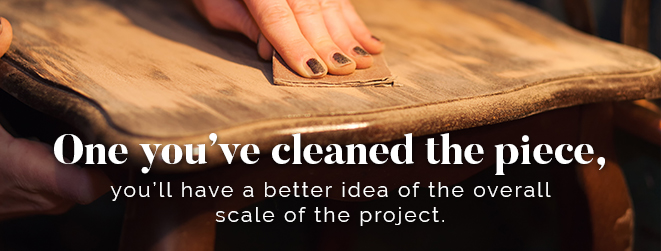 Assessing Furniture’s Current State Cleaning and sanding wood furniture